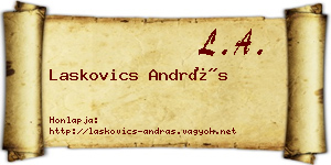 Laskovics András névjegykártya