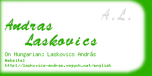 andras laskovics business card